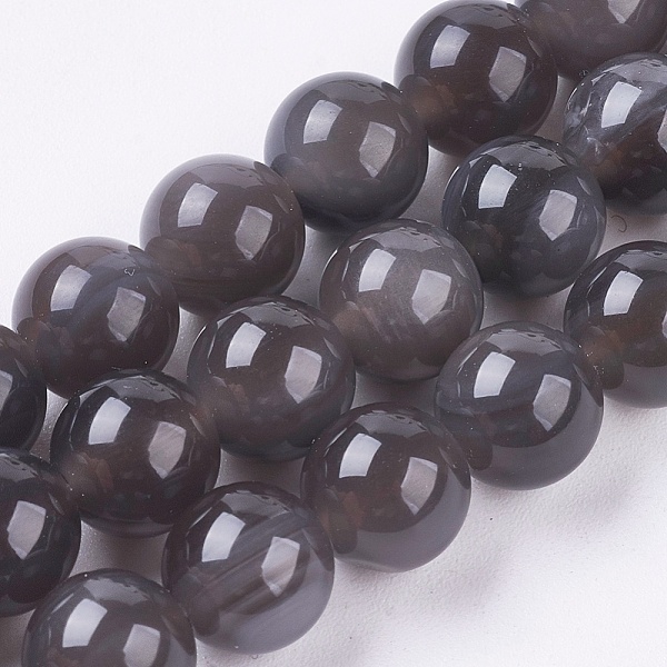 

PandaHall Natural Ice Obsidian Bead Strands, Round, 8mm, Hole: 1mm, about 52pcs/strand, 15.35 inch(39cm) Obsidian Round