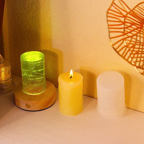 

PandaHall DIY Silicone Candle Molds, For Candle Making, White, 5.2x7.1cm Silicone Column White
