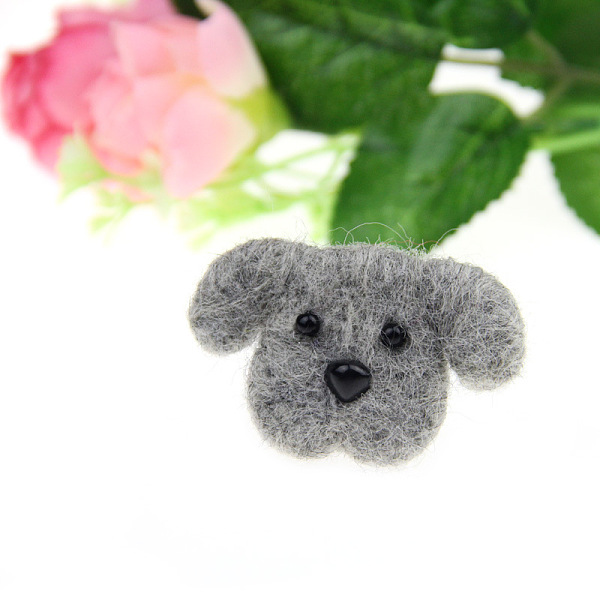 

PandaHall Wool Felt Cabochons, Dog, Dark Gray, 36x58mm Wool Dog