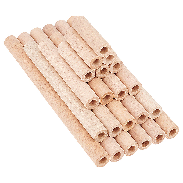 

PandaHall OLYCRAFT 38pcs Hollow Wooden Rods 5/10/15/20cm Beech Wooden Dowel Rods Unfinished Natural Wood Craft Dowel Rods Hardwood Sticks..., Orange