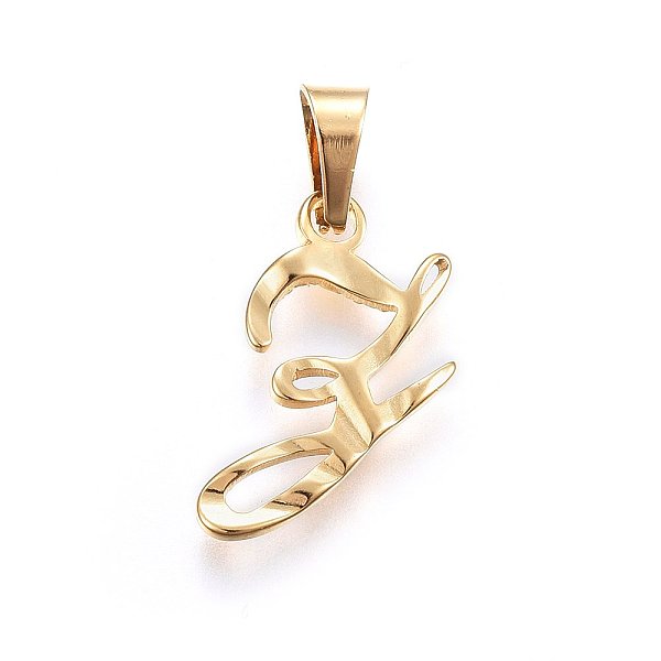 

PandaHall 304 Stainless Steel Pendants, Letter, Golden, Letter.Z, 17x10x1mm, Hole: 5x3mm 304 Stainless Steel Letter Z