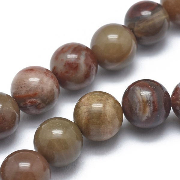 

PandaHall Natural Petrified Wood Beads Strands, Round, 8mm, Hole: 1.2mm, about 47pcs/strand, 14.9 inch(38cm) Petrified Wood Round