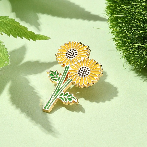 Sonnenblumen-Emaille-Pins