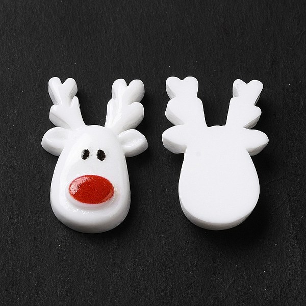 

PandaHall Christmas Opaque Resin Cabochons, Deer, White, 22.5x15x5.5mm Resin Deer White
