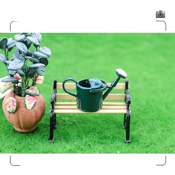

PandaHall Miniature Spray Painted Alloy Watering Pot, for Dollhouse Accessories Pretending Prop Decorations, Dark Green, 41x23mm Alloy Tool
