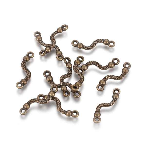 

PandaHall Tibetan Style Bar Links/Connectors, Cadmium Free & Nickel Free & Lead Free, Antique Bronze, 22.5x6x3mm, Hole: 1.5mm Alloy Others