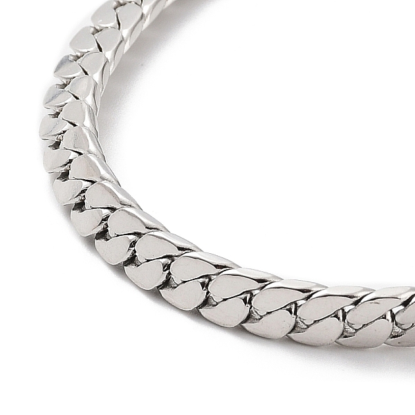 

PandaHall 304 Stainless Steel Curb Chain Bracelet, Stainless Steel Color, 6-3/4 inch(17.3cm) 304 Stainless Steel