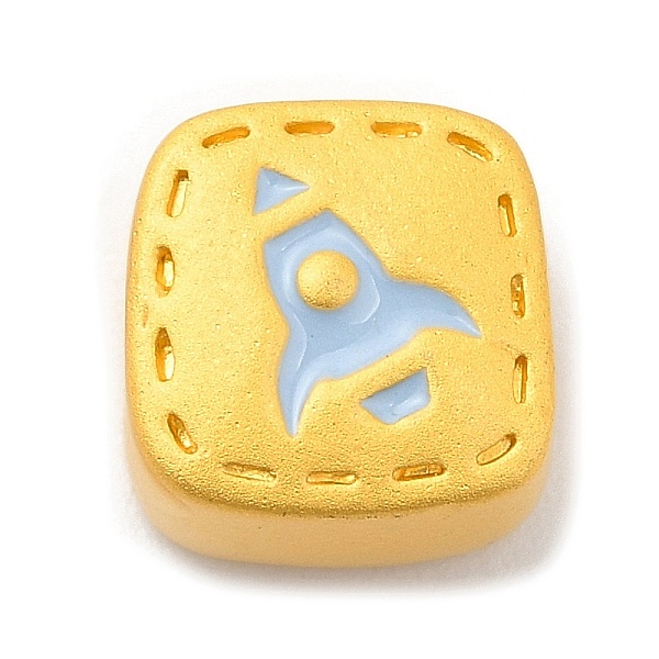 

PandaHall Zinc Alloy Enamel European Beads, Large Hole Beads, Matte Gold Color, Rocket Pattern, Square, 10x10x7mm, Hole: 4mm Alloy+Enamel...