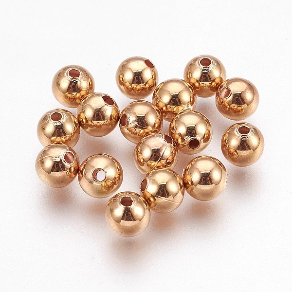 

PandaHall Brass Spacer Beads, Nickel Free, Real 18K Gold Plated, Round, 6mm, Hole: 1mm Brass Round
