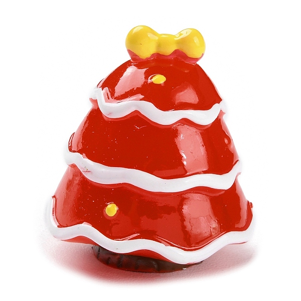 

PandaHall Resin Chirstmas Tree Ornaments, Micro Landscape Snow Scene Decoration, Red, 28.5x33mm Resin Christmas Tree Red