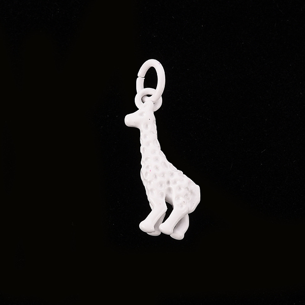 

PandaHall Brass Spray Painted Pendants, with Jump Ring, Cadmium Free & Nickel Free & Lead Free, Giraffe, Creamy White, 17.5x11x4mm, Jump...