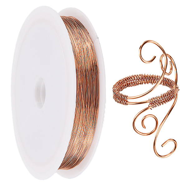 

PandaHall SUNNYCLUE Eco-Friendly Copper Wire, Round Beading Wire, with Spool, Long-Lasting Plated, Rose Gold, 0.3mm, about 328.08 Feet...