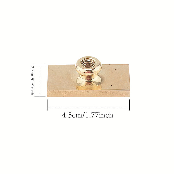 

PandaHall Wax Seal Brass Stamp Head, for Wax Seal Stamp, Rectangle, Rose Pattern, 4.5x2.3x1.45cm Brass Flower