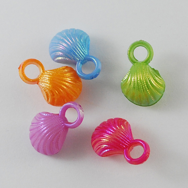 

PandaHall Opaque Acrylic Pendants, AB Color, Shell, Mixed Color, 17x11x9mm, Hole: 4mm, about 920pcs/500g Acrylic Others Multicolor