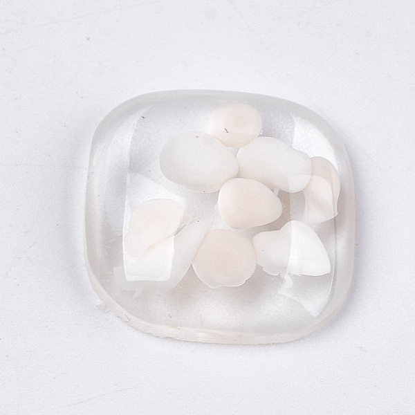 

PandaHall Resin Cabochons, Square, Colorful, 16x16x4.5mm Resin Square