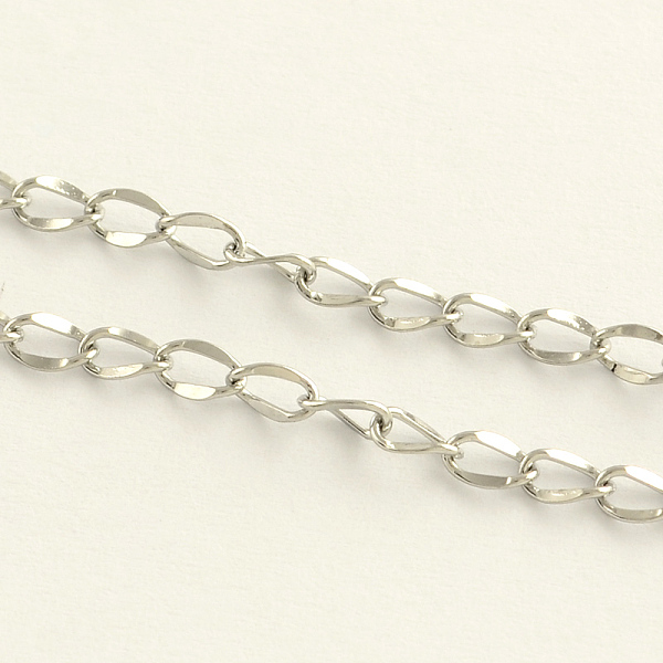 

PandaHall 304 Stainless Steel Curb Chains, with Spool, Soldered, Stainless Steel Color, 4x2x0.3mm, about 164.04 Feet(50m)/roll 304 Stainless...