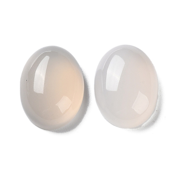 

PandaHall Glass Cabochons, Ovall, WhiteSmoke, 18x13x5mm Glass Oval White