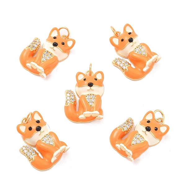 

PandaHall Eco-Friendly Brass Micro Pave Cubic Zirconia with Enamel Pendants, Long-Lasting Plated, Lead Free & Cadmium Free & Nickel Free..., Orange