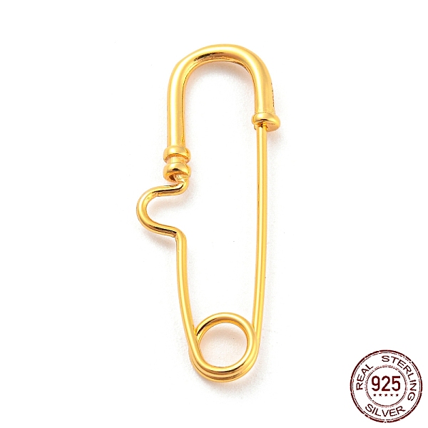 

PandaHall 925 Sterling Silver Brooch Findings, Kilt Pins, Long-Lasting Plated, with S925 Stamp, Real 18K Gold Plated, 27x11x2.5mm Sterling...
