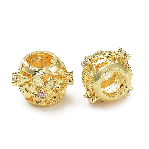 

PandaHall Rack Plating Brass Micro Pave Cubic Zirconia European Beads, Long-Lasting Plated, Cadmium Free & Lead Free, Large Hole Beads...