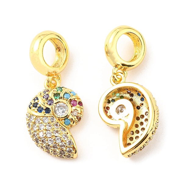 

PandaHall Brass Micro Pave Cubic Zirconia Pendents, Lead Free & Cadmium Free, Conch, Real 18K Gold Plated, 23mm, Pendent: 14.5x9.5x4mm, Hole...