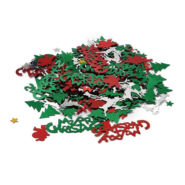 

PandaHall Plastic Table Scatter Confetti, for Christmas Party Decorations, Christmas Reindeer/Stag/Deer & Tree & Star & Santa Claus & Word..., Multicolor