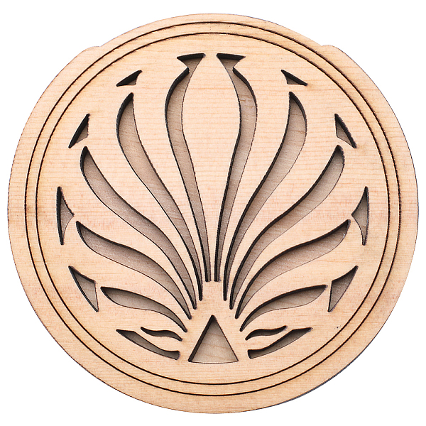 

PandaHall Wood Guitar Sound Hole Covers, Feedback Buffers, Hollow Out, Flat Round with Peacock Pattern, BurlyWood, 103x105x9mm Wood Flat..., Orange