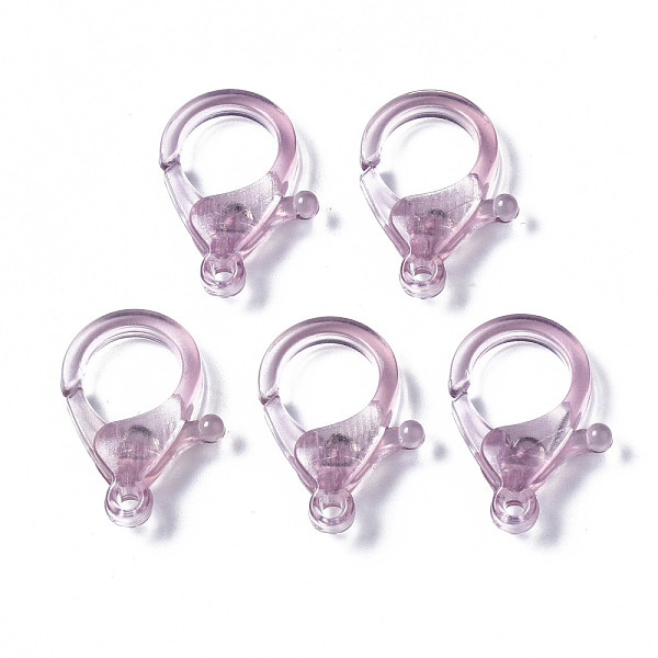 

PandaHall Transparent Acrylic Lobster Claw Clasps, Plum, 25.5x18x6mm, Hole: 1.8mm Acrylic Others Purple