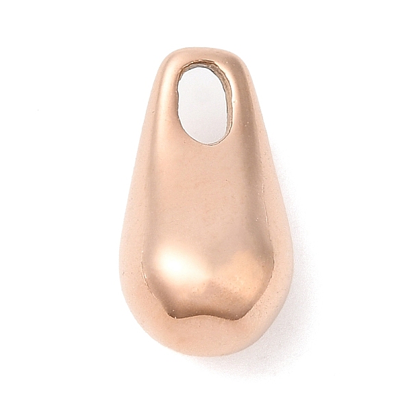 

PandaHall Ion Plating(IP) 304 Stainless Steel Pendants, Teardrop Charm, Rose Gold, 14.5x8x7mm, Hole: 3x2mm 304 Stainless Steel Teardrop
