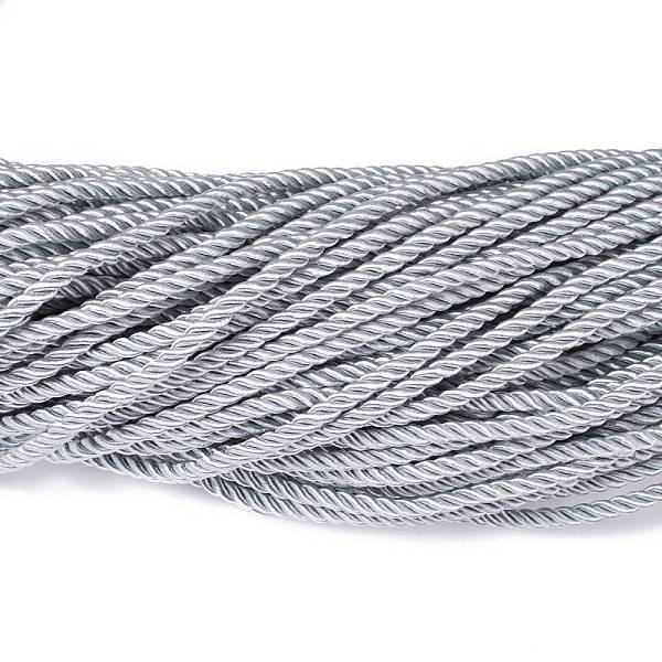 

PandaHall Polyester Cord, Twisted Cord, Gainsboro, 5mm, about 97~100m/bundle Polyester Gray