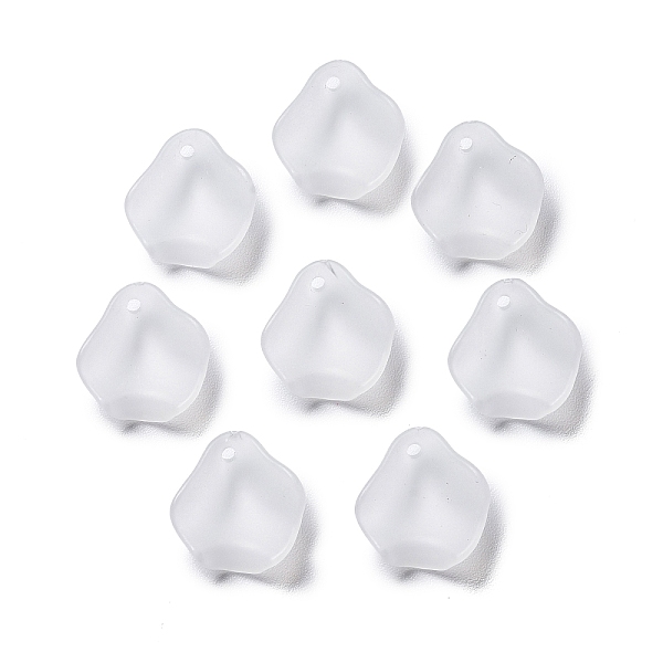 

PandaHall Frosted Acrylic Pendants, Petal Flower, WhiteSmoke, 15x14.5x5mm, Hole: 1.5mm, about 2000pcs/500g Acrylic Petaline White