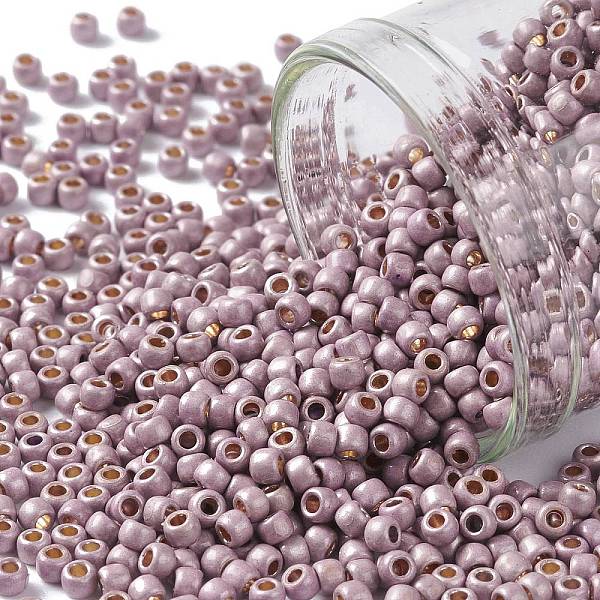 

PandaHall TOHO Round Seed Beads, Japanese Seed Beads, (PF554F) PermaFinish Lavender Metallic Matte, 11/0, 2.2mm, Hole: 0.8mm, about..., Purple