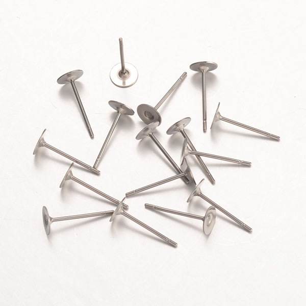 

PandaHall 316 Surgical Stainless Steel Stud Earring Findings, Stainless Steel Color, 12.5x5mm, Pin: 0.7mm 316 Surgical Stainless Steel...