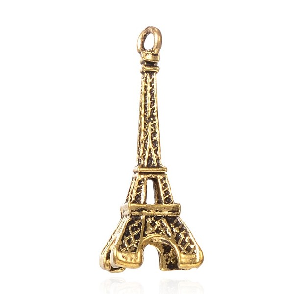 

PandaHall Tibetan Style Alloy Pendants, Tower, Antique Golden, 45x18x17mm, Hole: 3mm Alloy Building