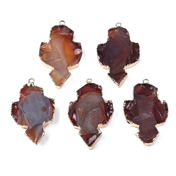 

PandaHall Natural Red Agate Big Pendants, with Light Gold Plated Brass Edge and Iron Loops, Cross, 48~51x30~32x7~10mm, Hole: 2mm Red Agate...