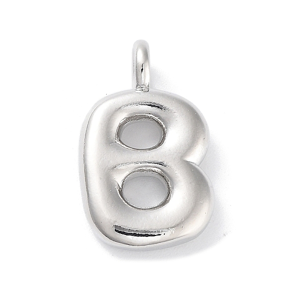 

PandaHall Rack Plating Brass Pendants, Cadmium Free & Lead Free, Long-Lasting Plated, Letter B, 17.5x10.5x4.5mm, hole: 2.5mm Brass Letter B