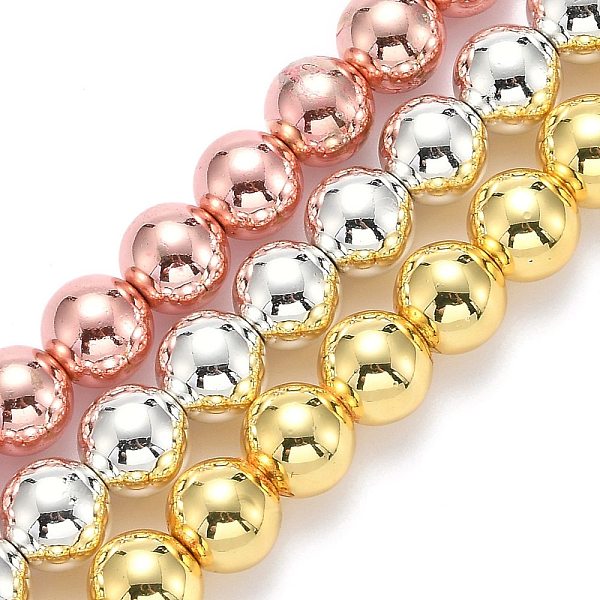 

PandaHall Electroplate Non-magnetic Synthetic Hematite Beads Strands, Grade AAA, Long-Lasting Plated, Round, Mixed Color, 12mm, Hole: 1.2mm...