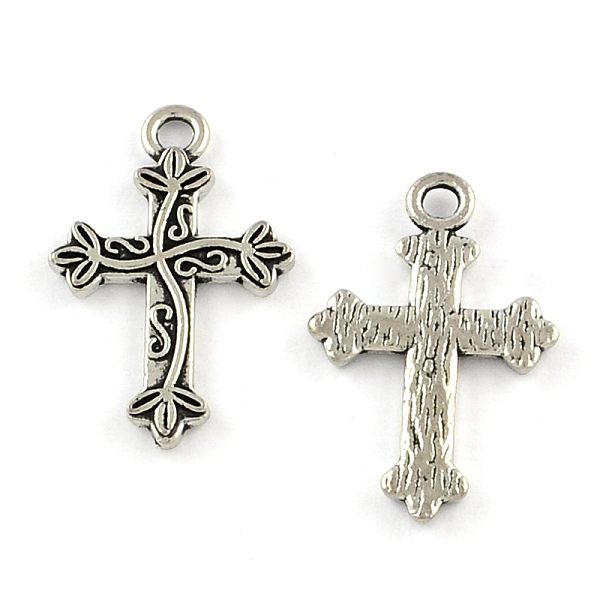

PandaHall Tibetan Style Zinc Alloy Pendants, Lead Free & Cadmium Free, Cross, Antique Silver, 24.8x15.8x1.6mm, Hole: 2mm, about 500pcs/500g...