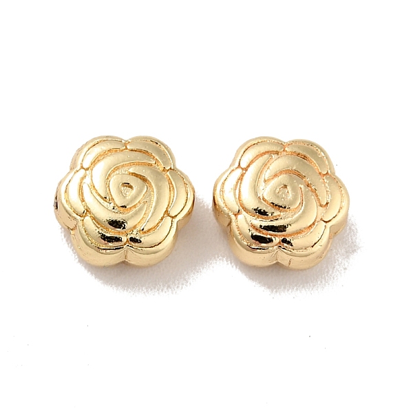 

PandaHall Rack Plating Alloy Beads, Long-Lasting Plated, Cadmium Free & Lead Free, Rose, Real 14K Gold Plated, 8x4mm, Hole: 1mm Alloy Flower
