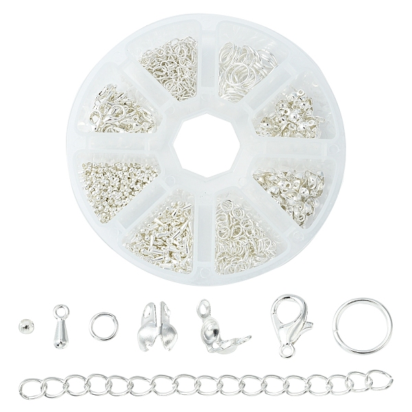 

PandaHall DIY Jewelry Making Finding Kit, Including Brass Bead Tips & Crimp Bead, Iron Chain Extender & Jump Rings, Zinc Alloy Lobster Claw...