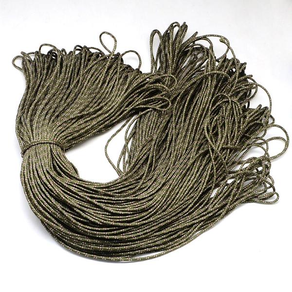 

PandaHall Polyester & Spandex Cord Ropes, 1 Inner Core, Dark Olive Green, 2mm, about 109.36 yards(100m)/bundle Polyester Green