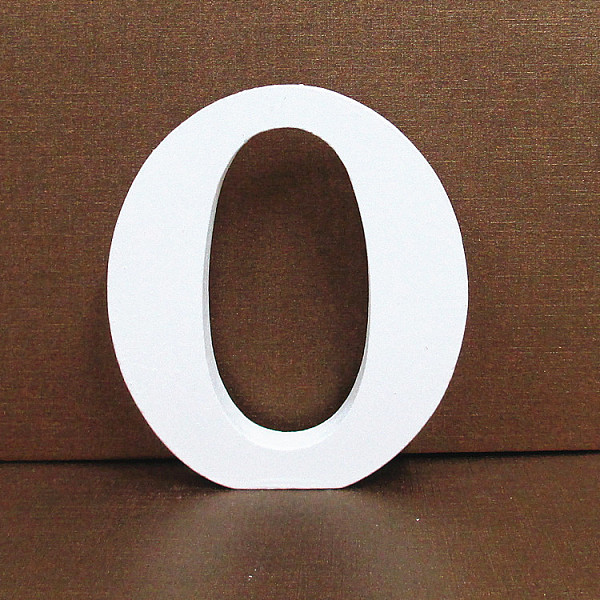 

PandaHall Letter Wooden Ornaments, for Home Wedding Decoration Shooting Props, Letter.O, 100x100x15mm Wood Letter O White