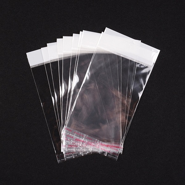 

PandaHall Cellophane Bags, 19.5x10cm, Unilateral Thickness: 0.0035mm, Inner Measure: 15x10cm, Hole: 0.6cm OPP Cellophane Clear