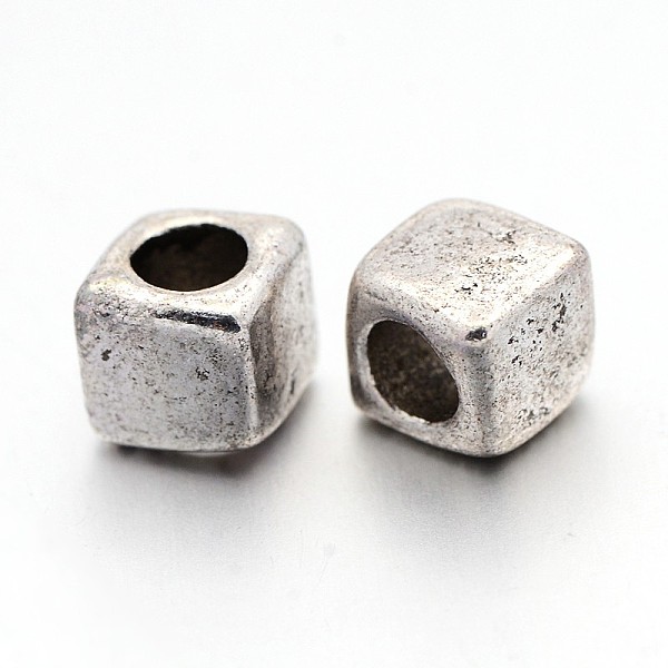 

PandaHall Tibetan Silver Beads Cube, Lead Free & Cadmium Free, Antique Silver, about 6.5mm wide, 6.5mm long, Hole: 3.5mm Alloy Cube