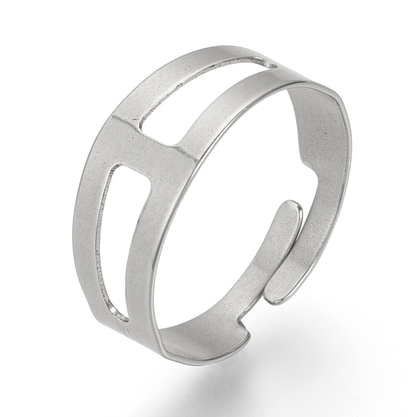 

PandaHall Adjustable 304 Stainless Steel Finger Ring Settings, Stainless Steel Color, Size: 8, 18mm 304 Stainless Steel