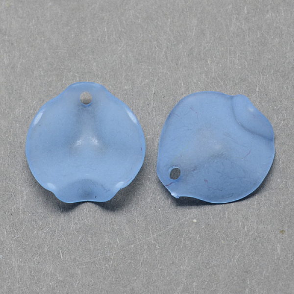 

PandaHall Transparent Acrylic Pendants, Frosted Style, Petal, Cornflower Blue, 15x15x4mm, Hole: 1.5mm, about 1985pcs/500g Acrylic Flower...