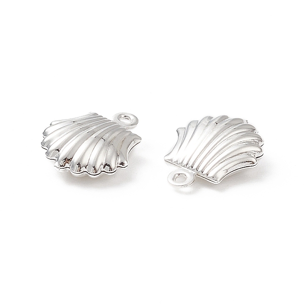 

PandaHall 304 Stainless Steel Charms, Hollow Scallop Shape, Silver, 14x11x4.5mm, Hole: 1mm 304 Stainless Steel Shell Shape