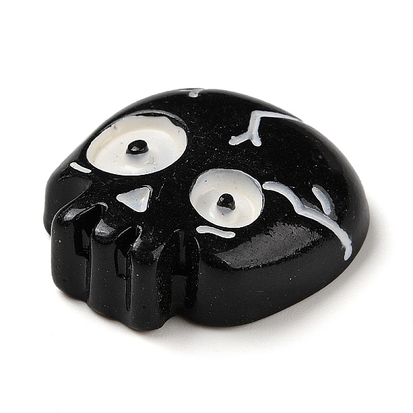 Totenkopf Halloween Undurchsichtige Decoden-Cabochons Aus Kunstharz