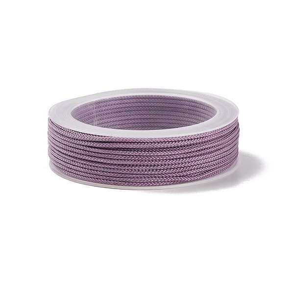 

PandaHall Braided Nylon Threads, Dyed, Knotting Cord, for Chinese Knotting, Crafts and Jewelry Making, Thistle, 1mm, about 21.87 yards..., Purple