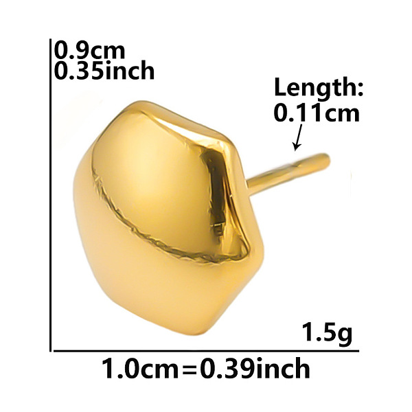 

PandaHall 304 Stainless Steel Hexagon Stud Earrings for Women Stainless Steel